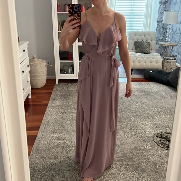 Amsale Nouvelle Bridemaid Dress MAUVE - Picture 2 of 5